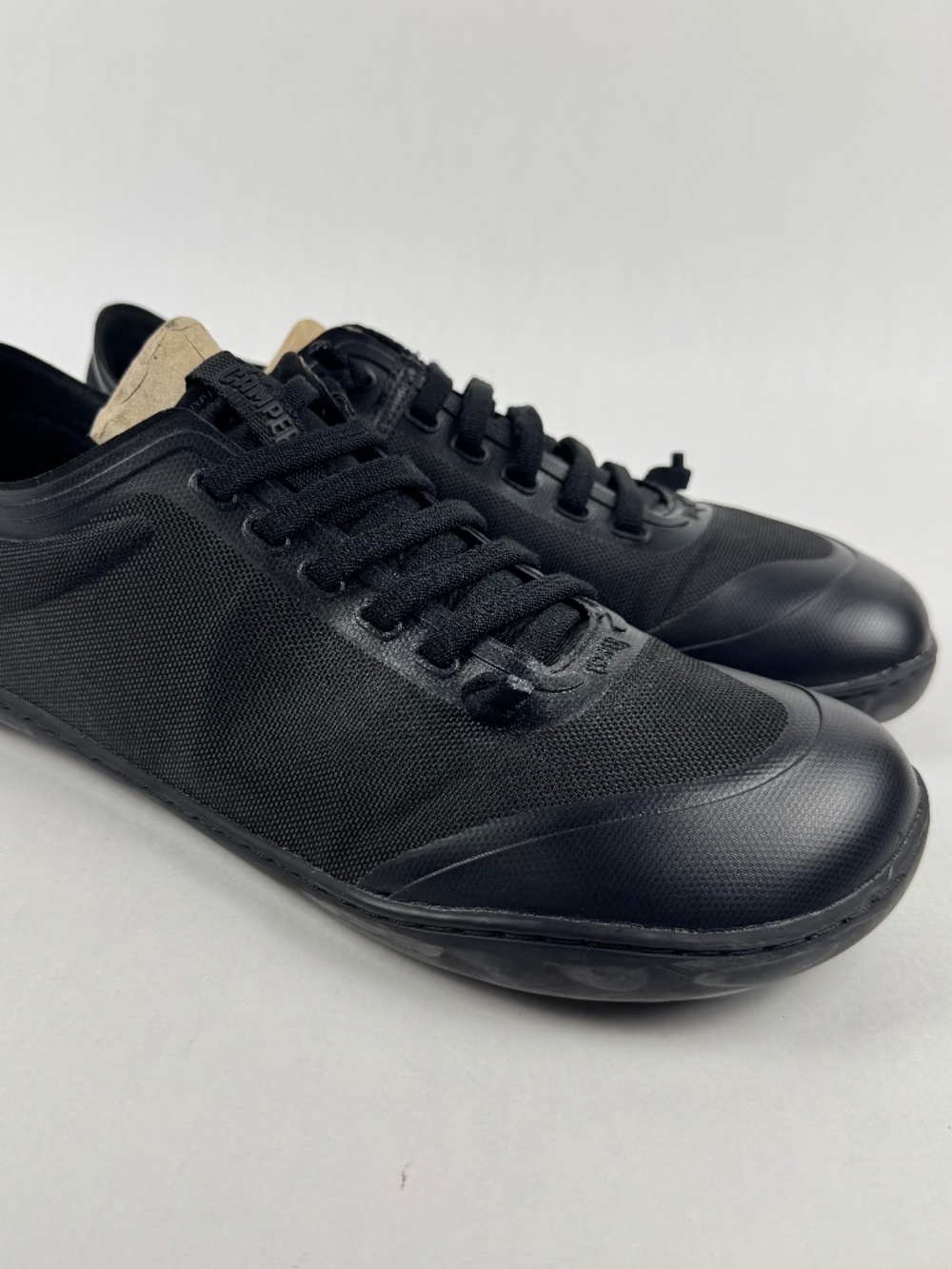 EUC Camper Mens Peu Cami Black Barefoot Sneakers Recycled Polyester EU 42 / US 9